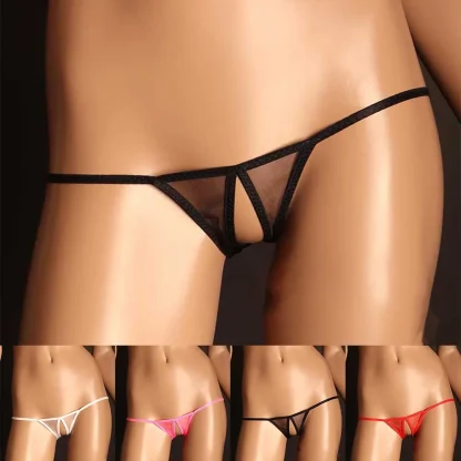 Low-rise Crotchless Mesh G-string - Image 6