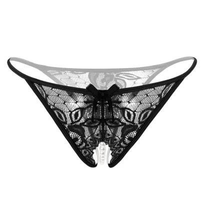 Transparent Lace with Beaded Crotch Design - Image 2