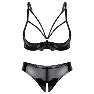 Faux Leather Lingerie
