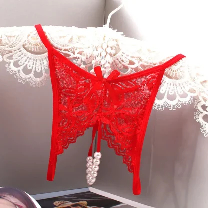 Flirty Lace G-strings with Beaded Design - Image 8