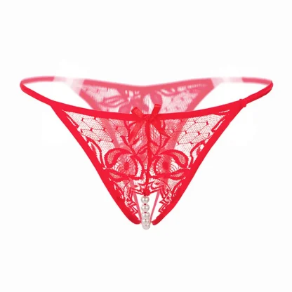 Transparent Lace with Beaded Crotch Design - Image 3