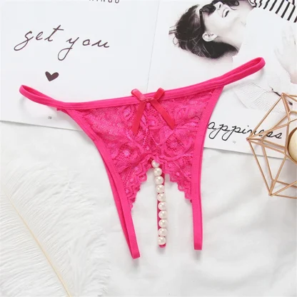 Flirty Lace G-strings with Beaded Design - Image 4