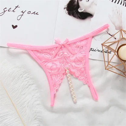 Flirty Lace G-strings with Beaded Design - Image 3