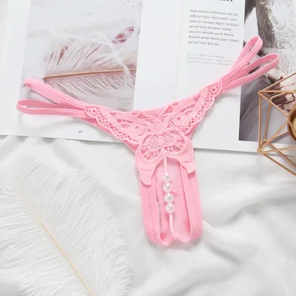 Hot Beaded Thong with Embroidered Butterfly - Image 9