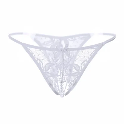 Transparent Lace with Beaded Crotch Design - Image 4