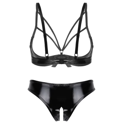 Open Cup Lingerie with Strappy Detailing - Image 2