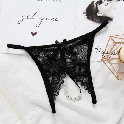 Flirty Lace G-strings with Beaded Design - Image 2