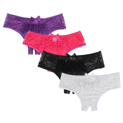 See-through Lace Panty with Ruffle Design - Image 14