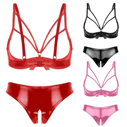 Open Cup Lingerie with Strappy Detailing - Image 11