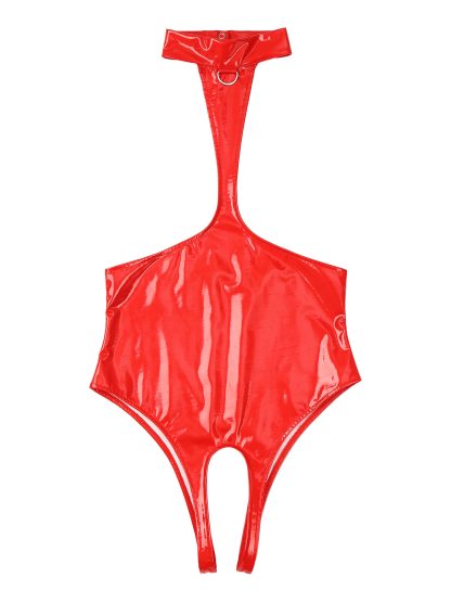 Backless Crotchless Bodysuit with Open Cup - Image 9