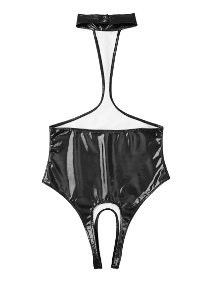 Backless Crotchless Bodysuit with Open Cup - Image 3
