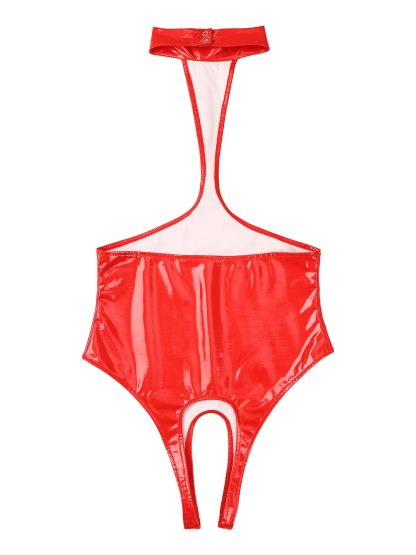 Backless Crotchless Bodysuit with Open Cup - Image 8