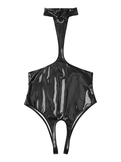 Backless Crotchless Bodysuit with Open Cup - Image 4