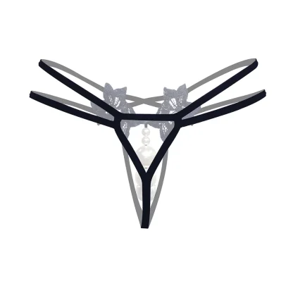 Embroidered Strappy G-string with Big Beads - Image 3