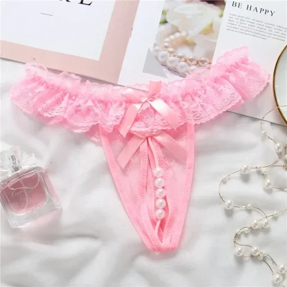Beaded Thong with Ruffle Design - Image 5