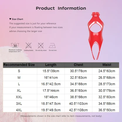 Crotchless Halter Bodysuit with Bust Cutout - Image 15