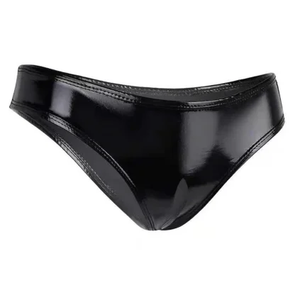Sleek Black Panty with Open Crotch Design