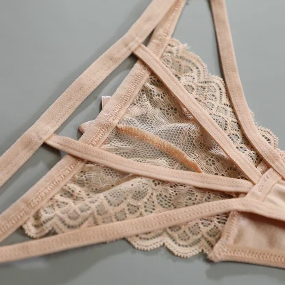Sheer Lace Thong with Strappy Back Design - Image 8