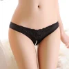 See-through Mesh Thong with Beaded Crotch - Image 2