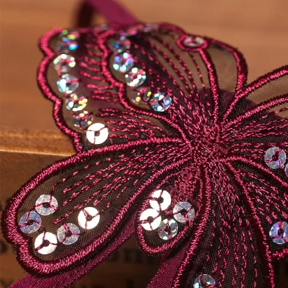 Beaded G-string with Embroidered Butterfly - Image 2