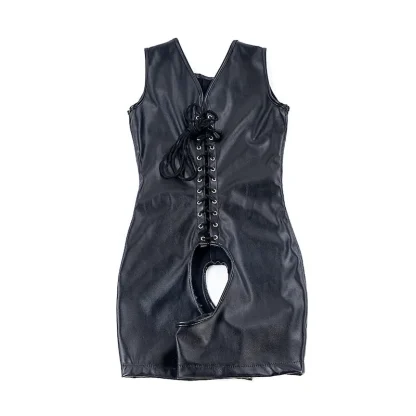 Seductive Cutouts Bodysuit with Lace-up Design - Image 6