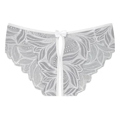 Open Crotch Sheer Panty with Mini Bowknot - Image 10