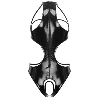 Cup Cutout Bodysuit with Halter Design - Image 10