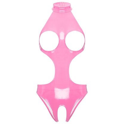 Cup Cutout Bodysuit with Halter Design - Image 5