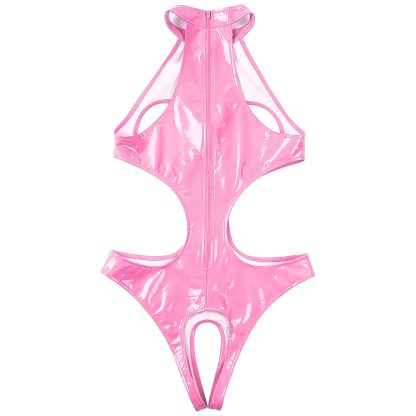 Cup Cutout Bodysuit with Halter Design - Image 8