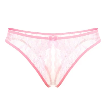 Sheer Lace Open Crotch Panties - Image 6