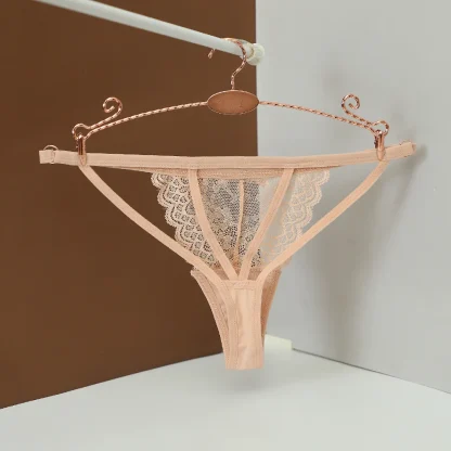 Sheer Lace Thong with Strappy Back Design - Image 7