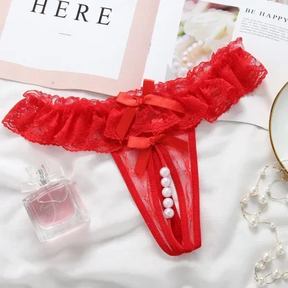 Beaded Thong with Ruffle Design - Image 4