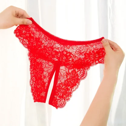 Plus Size Bold Crotchless with Floral Lace - Image 9