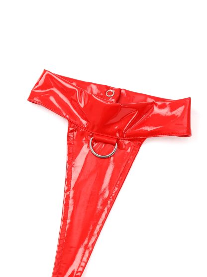 Backless Crotchless Bodysuit with Open Cup - Image 12
