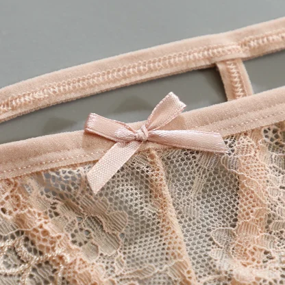 Sheer Lace Thong with Strappy Back Design - Image 10