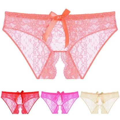 Seductive Crotchless Panties with Bowknot - Image 2