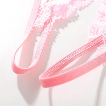 Sultry Open Crotch Panty with Floral Lace - Image 5