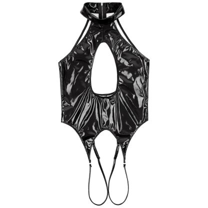 Crotchless Halter Bodysuit with Bust Cutout - Image 7