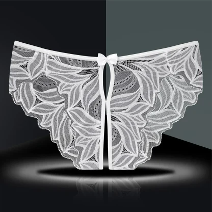 Open Crotch Sheer Panty with Mini Bowknot - Image 3