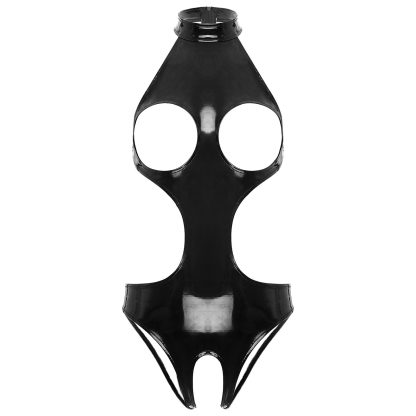 Cup Cutout Bodysuit with Halter Design - Image 9