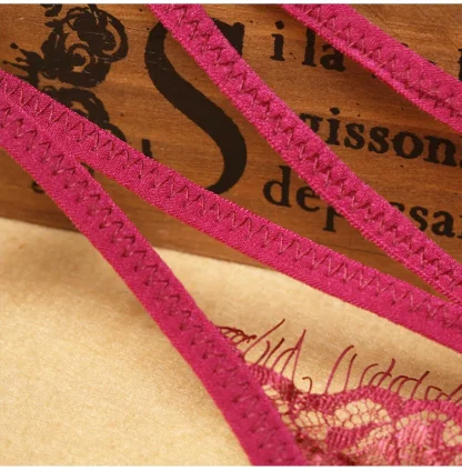 Strappy G-string with Sheer Lace - Image 9