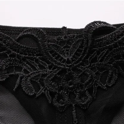 See-through Mesh Thong with Beaded Crotch - Image 4