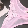 See-through Mesh Thong with Beaded Crotch - Image 9