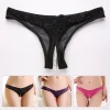 See-through Mesh Thong with Beaded Crotch - Image 14