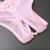 See-through Mesh Thong with Beaded Crotch - Image 10
