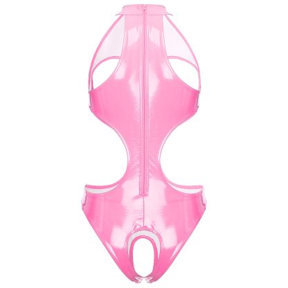 Cup Cutout Bodysuit with Halter Design - Image 6