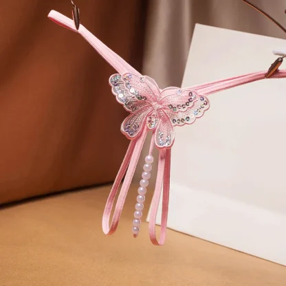 Beaded G-string with Embroidered Butterfly - Image 6