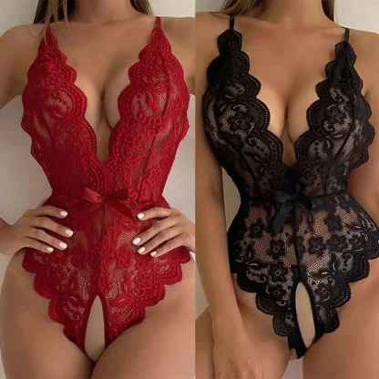 Sexy See-through Teddies with Lace Design - Image 6