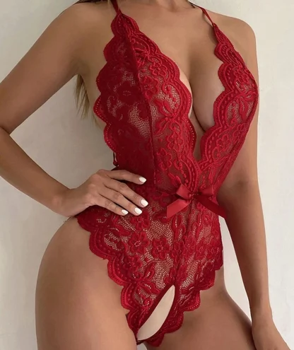 Sexy See-through Teddies with Lace Design - Image 5